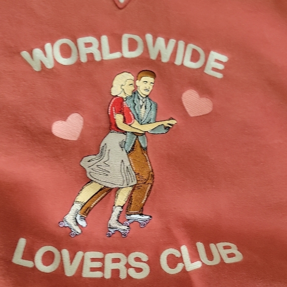 Dandy Worldwide  Women's Crewneck Sweater - Coral - Picture 6 of 12